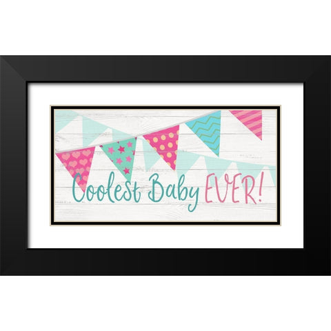Cooles Baby Ever! Black Modern Wood Framed Art Print with Double Matting by Dos Santos, Bella