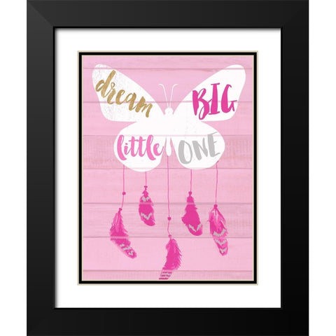 Dream Big Black Modern Wood Framed Art Print with Double Matting by Dos Santos, Bella