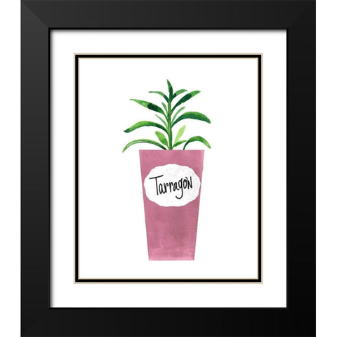 Tarragon Pot Black Modern Wood Framed Art Print with Double Matting by Dos Santos, Bella