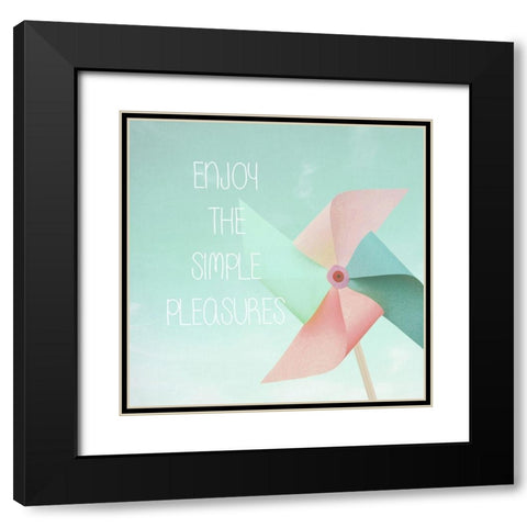 Simple PLeasures Black Modern Wood Framed Art Print with Double Matting by Dos Santos, Bella