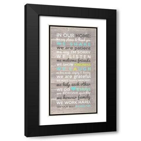 In Our Home Black Modern Wood Framed Art Print with Double Matting by Dos Santos, Bella