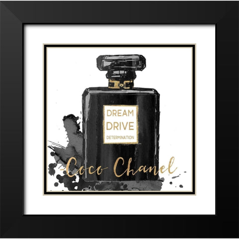 DREAM, DRIVE, DETERMINATION Black Modern Wood Framed Art Print with Double Matting by Dos Santos, Bella