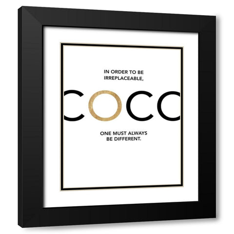 Coco - Irreplaceable Black Modern Wood Framed Art Print with Double Matting by Dos Santos, Bella