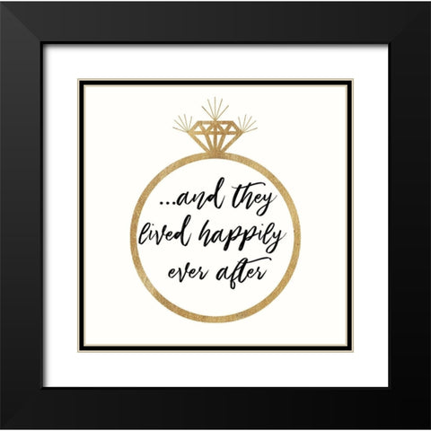Happily Ever After Black Modern Wood Framed Art Print with Double Matting by Dos Santos, Bella