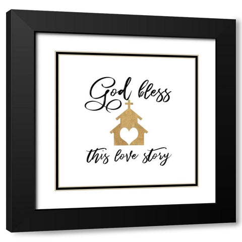Our Love Story Black Modern Wood Framed Art Print with Double Matting by Dos Santos, Bella