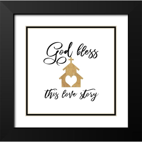 Our Love Story Black Modern Wood Framed Art Print with Double Matting by Dos Santos, Bella