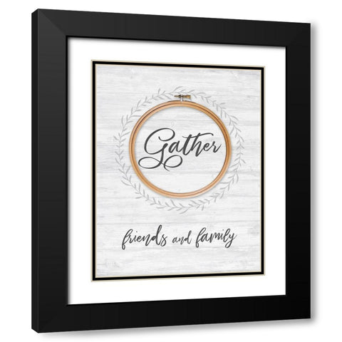 Gather Friends and Family Black Modern Wood Framed Art Print with Double Matting by Dos Santos, Bella