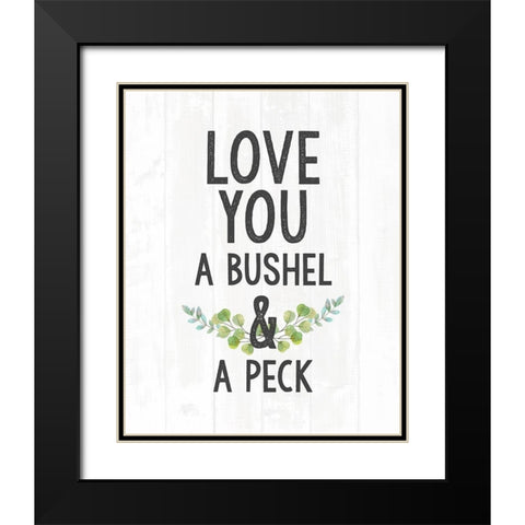 A Bushel and A Peck Black Modern Wood Framed Art Print with Double Matting by Dos Santos, Bella