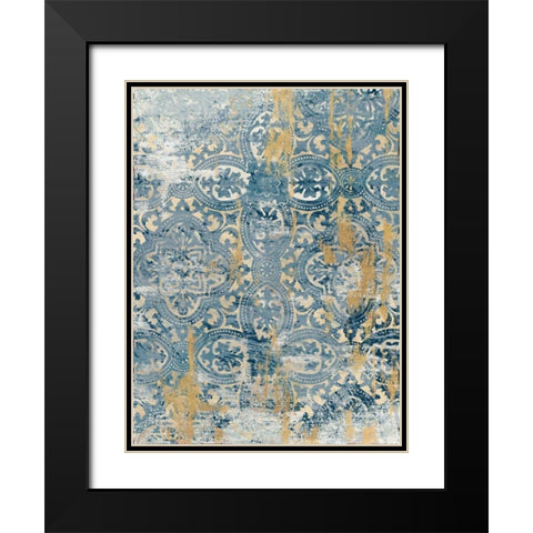 Moroccan Faded Global Black Modern Wood Framed Art Print with Double Matting by Ross, Devon