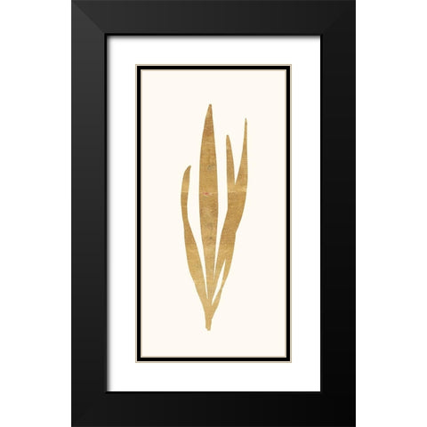 Gold Botanical 1 Black Modern Wood Framed Art Print with Double Matting by Ross, Devon