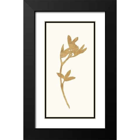 Gold Botanical 2 Black Modern Wood Framed Art Print with Double Matting by Ross, Devon