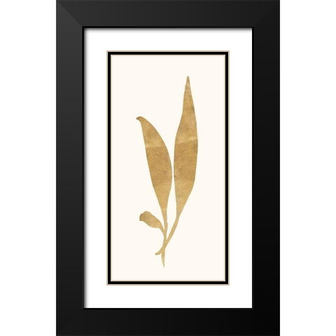 Gold Botanical 5 Black Modern Wood Framed Art Print with Double Matting by Ross, Devon