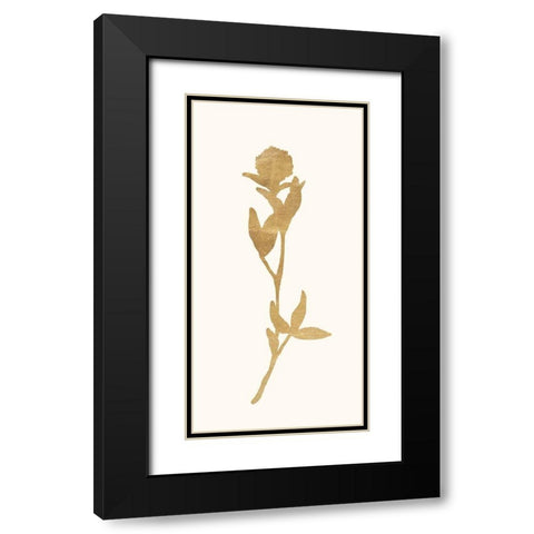 Gold Botanical 6 Black Modern Wood Framed Art Print with Double Matting by Ross, Devon