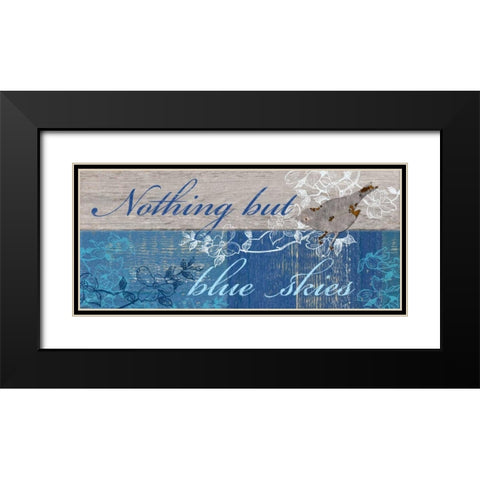 Nothing But Blue Skies Black Modern Wood Framed Art Print with Double Matting by Appleman, Sam