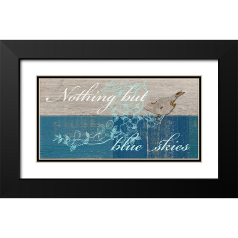 Nothing But Blue Skies Black Modern Wood Framed Art Print with Double Matting by Appleman, Sam