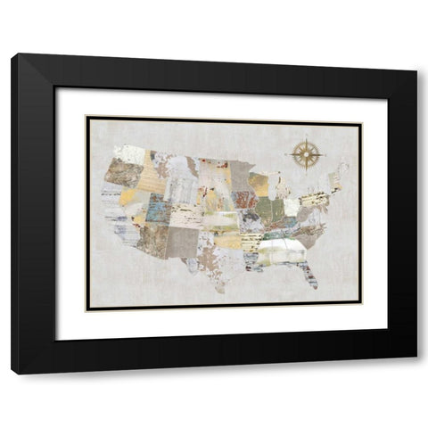 American Textures Black Modern Wood Framed Art Print with Double Matting by Appleman, Sam