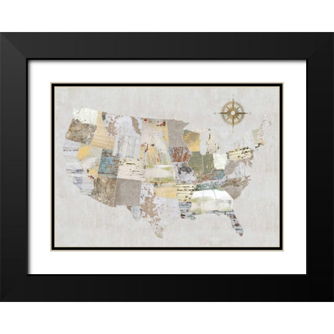 American Textures Black Modern Wood Framed Art Print with Double Matting by Appleman, Sam