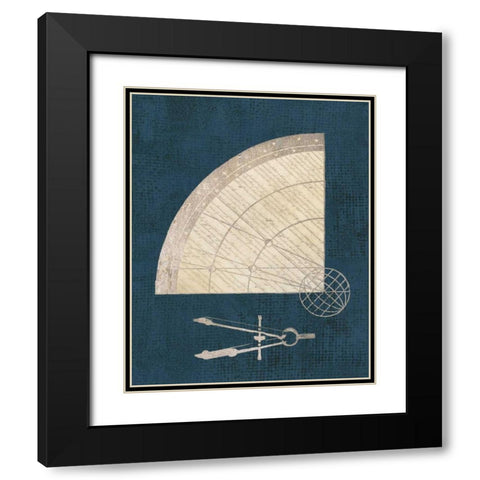 Cartographers Set Black Modern Wood Framed Art Print with Double Matting by Appleman, Sam