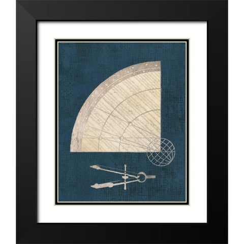 Cartographers Set Black Modern Wood Framed Art Print with Double Matting by Appleman, Sam