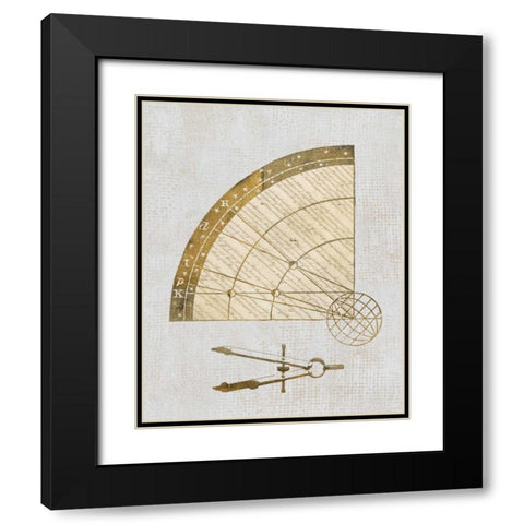 Cartographers Set Black Modern Wood Framed Art Print with Double Matting by Appleman, Sam