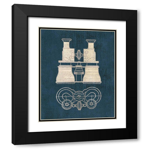Antique Binoculars Black Modern Wood Framed Art Print with Double Matting by Appleman, Sam