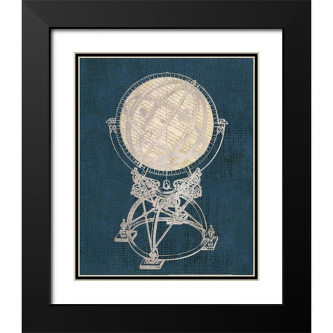 Old World Globe Black Modern Wood Framed Art Print with Double Matting by Appleman, Sam