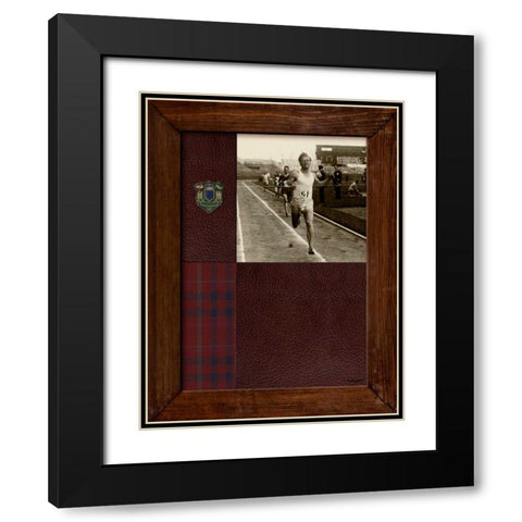 Vintage Sprinter Black Modern Wood Framed Art Print with Double Matting by Appleman, Sam