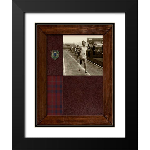 Vintage Sprinter Black Modern Wood Framed Art Print with Double Matting by Appleman, Sam