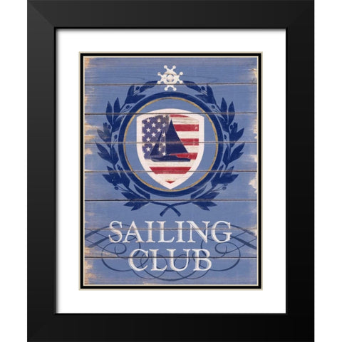 American Sailing  Black Modern Wood Framed Art Print with Double Matting by Appleman, Sam