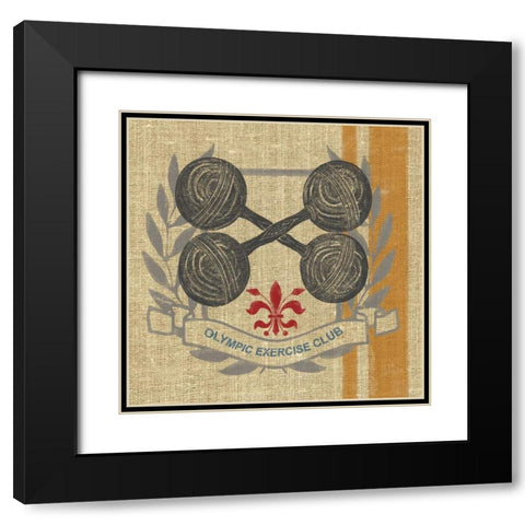Olympic Exercise Club Black Modern Wood Framed Art Print with Double Matting by Appleman, Sam