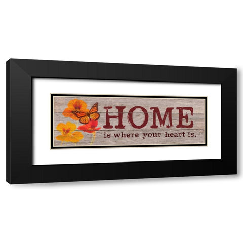 Where Your Heart Is Black Modern Wood Framed Art Print with Double Matting by Appleman, Sam