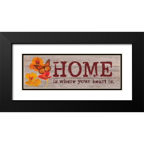 Where Your Heart Is Black Modern Wood Framed Art Print with Double Matting by Appleman, Sam