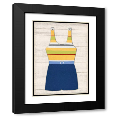 Vintage Swim Suit 2 Black Modern Wood Framed Art Print with Double Matting by Appleman, Sam