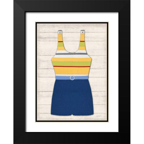Vintage Swim Suit 2 Black Modern Wood Framed Art Print with Double Matting by Appleman, Sam
