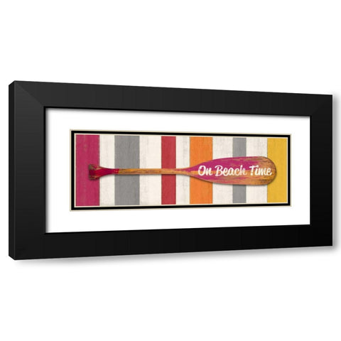 On Beach Time Black Modern Wood Framed Art Print with Double Matting by Appleman, Sam