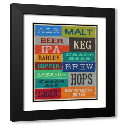 Beer Speak Black Modern Wood Framed Art Print with Double Matting by Appleman, Sam
