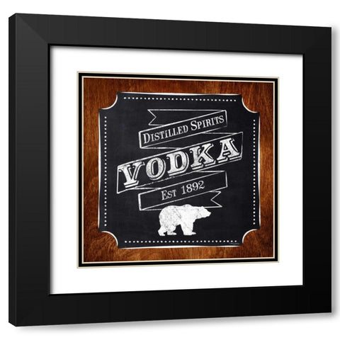 Vodka Drinker Black Modern Wood Framed Art Print with Double Matting by Appleman, Sam