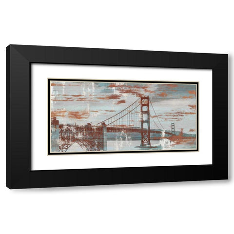 Vintage Golden Gate Black Modern Wood Framed Art Print with Double Matting by Appleman, Sam