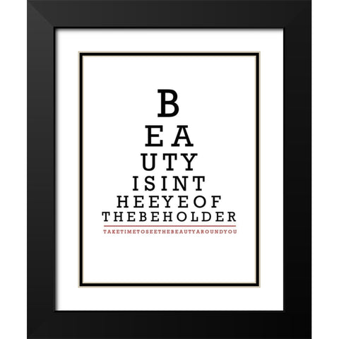 Beauty Eye Chart Black Modern Wood Framed Art Print with Double Matting by Appleman, Sam