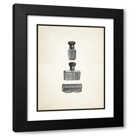 Stamped! Black Modern Wood Framed Art Print with Double Matting by Appleman, Sam