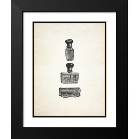 Stamped! Black Modern Wood Framed Art Print with Double Matting by Appleman, Sam