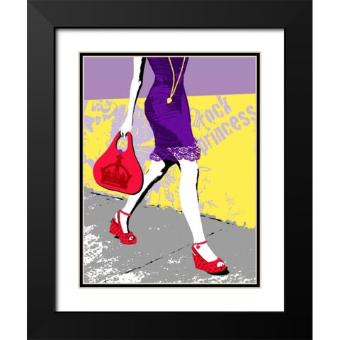 Urban Mode Black Modern Wood Framed Art Print with Double Matting by Taylor, Evangeline