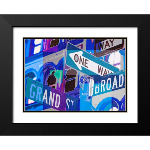 Broadway and Grand  Black Modern Wood Framed Art Print with Double Matting by Taylor, Evangeline