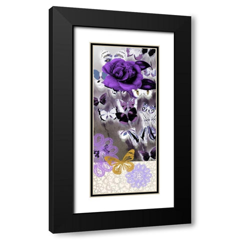 Butterfly Showers 2 Black Modern Wood Framed Art Print with Double Matting by Taylor, Evangeline