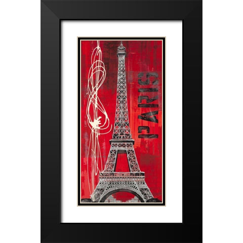 Paris Vibe Black Modern Wood Framed Art Print with Double Matting by Taylor, Evangeline