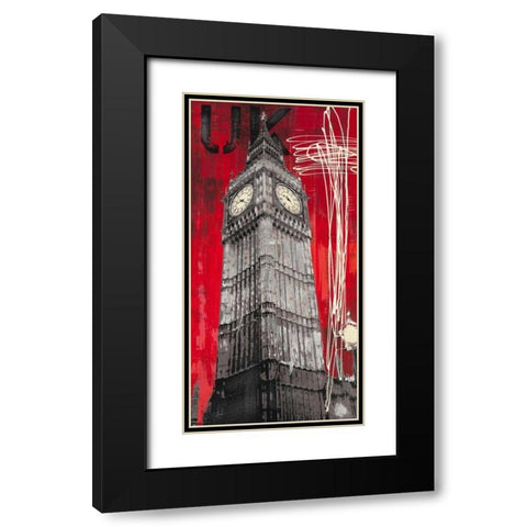 On British Time Black Modern Wood Framed Art Print with Double Matting by Taylor, Evangeline