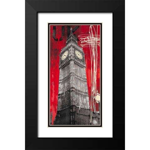 On British Time Black Modern Wood Framed Art Print with Double Matting by Taylor, Evangeline