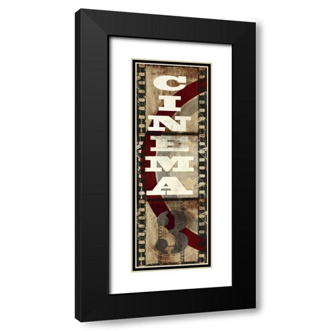 Cinema 3 Black Modern Wood Framed Art Print with Double Matting by Taylor, Evangeline