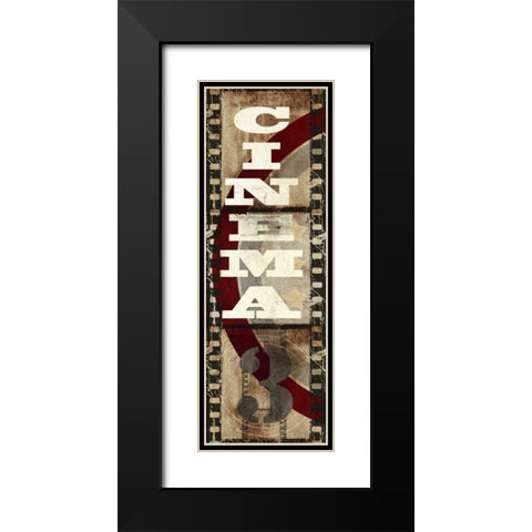 Cinema 3 Black Modern Wood Framed Art Print with Double Matting by Taylor, Evangeline