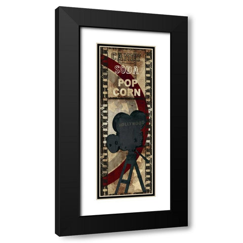 Candy Soda Popcorn Black Modern Wood Framed Art Print with Double Matting by Taylor, Evangeline